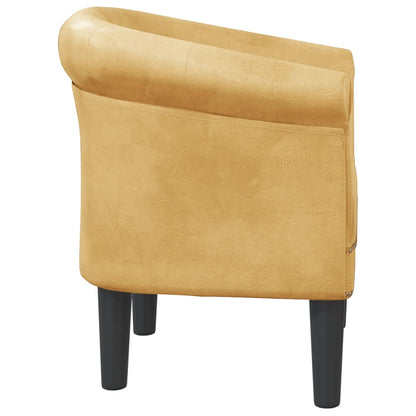 vidaXL Clubsessel Gold Kunstleder