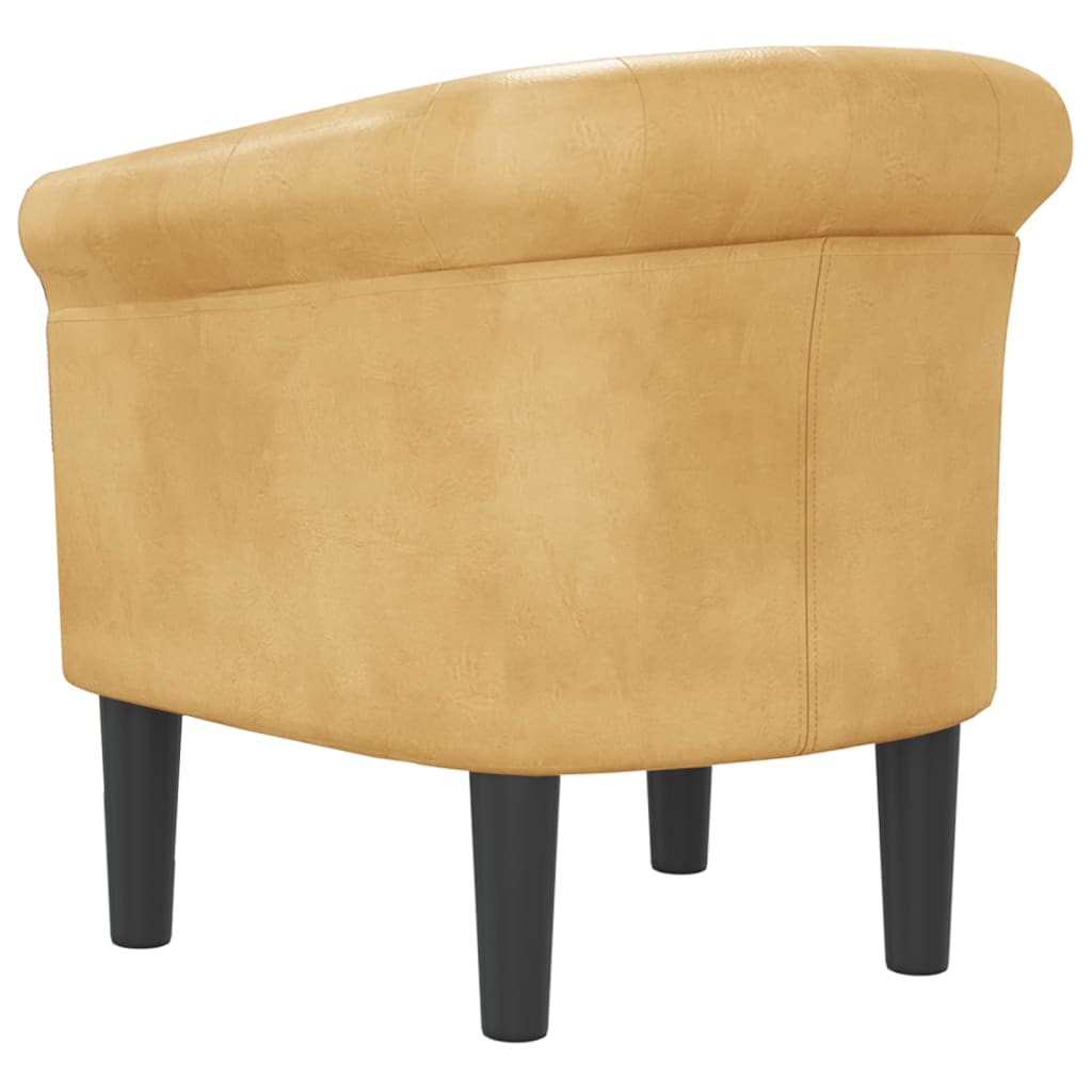 vidaXL Clubsessel Gold Kunstleder
