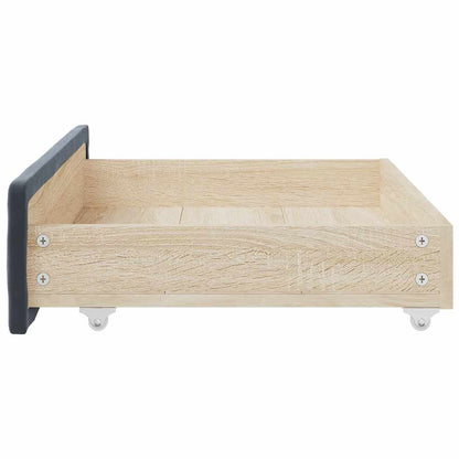 vidaXL Bettschubladen 2 Stk. Dunkelgrau Holzwerkstoff und Samt