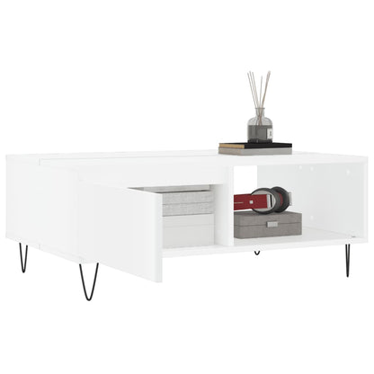 vidaXL Table basse blanc 90x60x35 cm Aggloméré