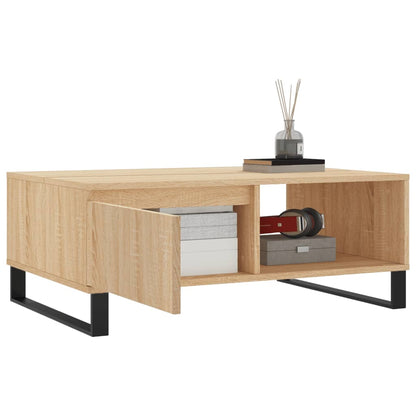 vidaXL Table basse chêne sonoma 90x60x35 cm en bois d'ingénierie
