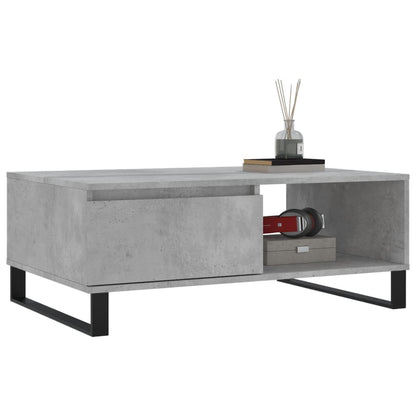 vidaXL Table basse gris béton 90x60x35 cm Aggloméré