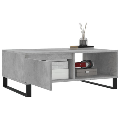 vidaXL Table basse gris béton 90x60x35 cm Aggloméré