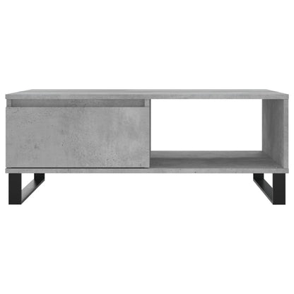 vidaXL Table basse gris béton 90x60x35 cm Aggloméré