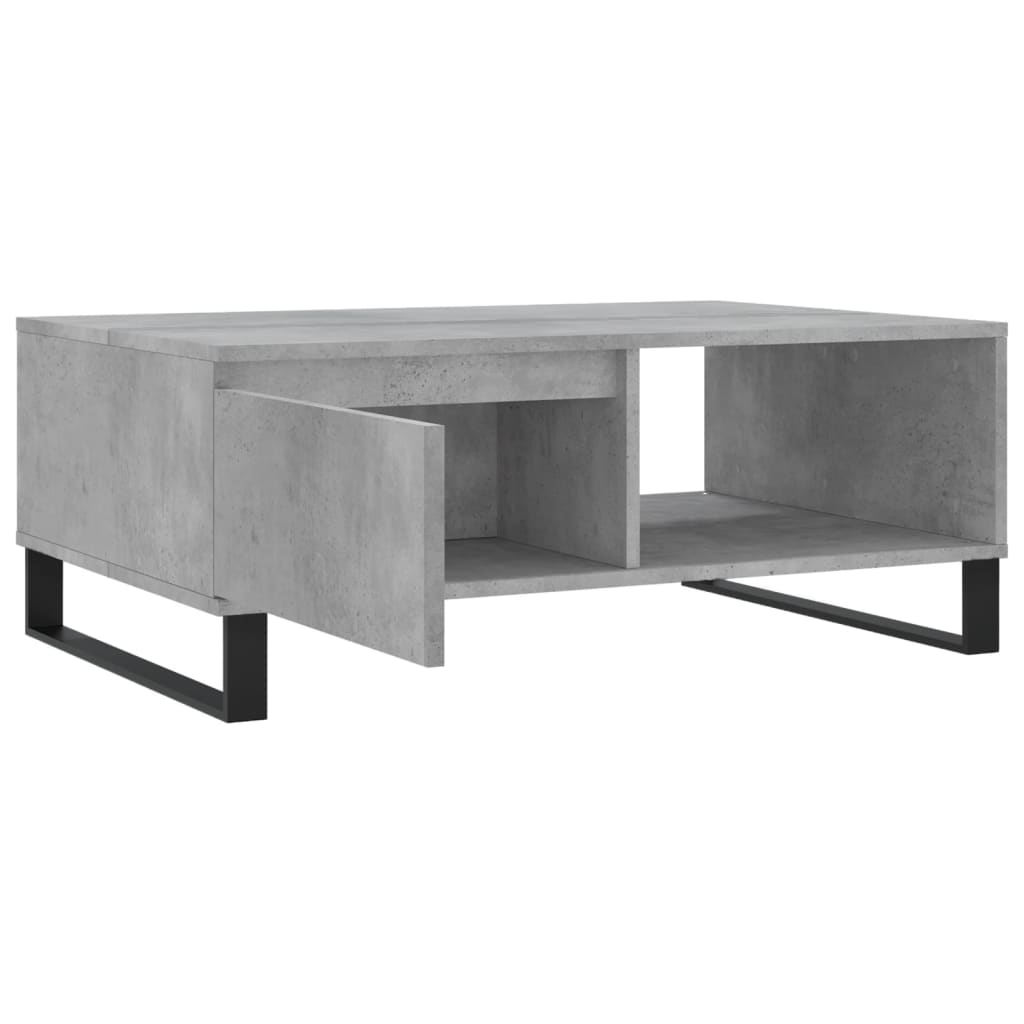 vidaXL Table basse gris béton 90x60x35 cm Aggloméré