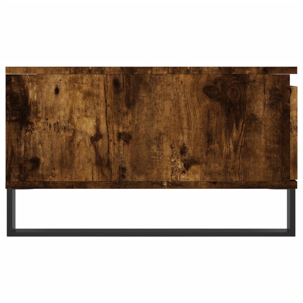vidaXL Table basse chêne fumé 90x60x35 cm bois d'ingénierie