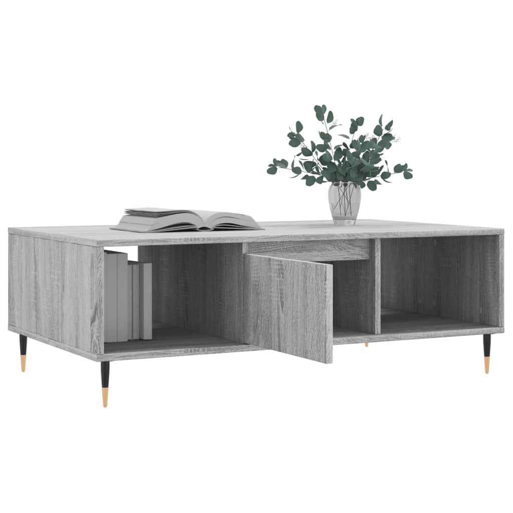 vidaXL Couchtisch Grau Sonoma 104x60x35 cm Holzwerkstoff
