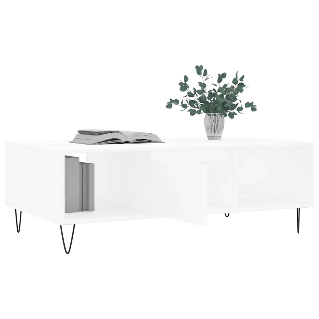 vidaXL Couchtisch Weiß 104x60x35 cm Holzwerkstoff