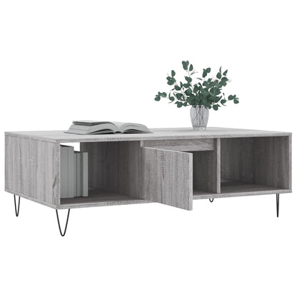 vidaXL Table basse gris Sonoma 104x60x35 cm Aggloméré