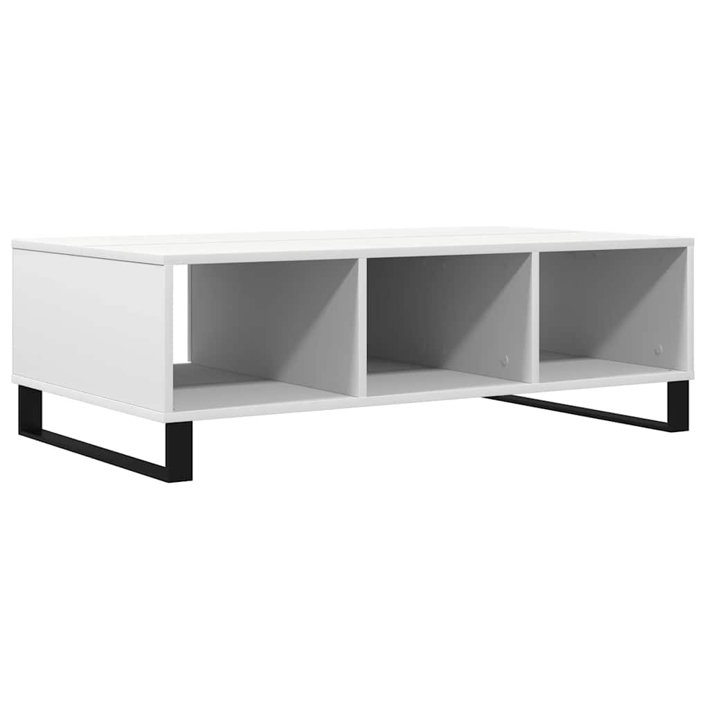 vidaXL Table basse blanc 104x60x35 cm Bois d'ingénierie