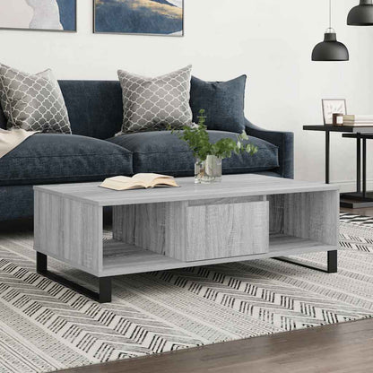 vidaXL Table basse gris Sonoma 104x60x35 cm Aggloméré