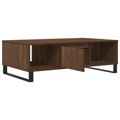 vidaXL Table basse brun aspect chêne 104x60x35 cm, bois d'ingénierie