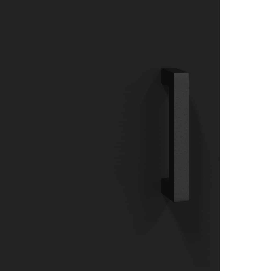 vidaXL Wandschrank Schwarz 34,5x34x90 cm