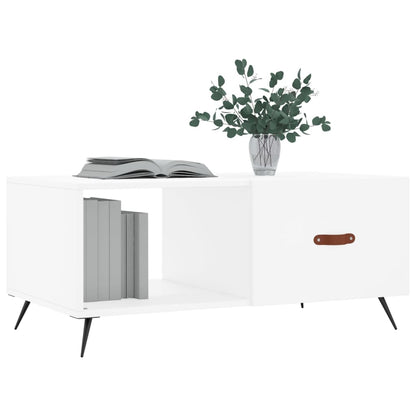 vidaXL Table basse Blanc 90x50x40 cm Bois d'ingénierie