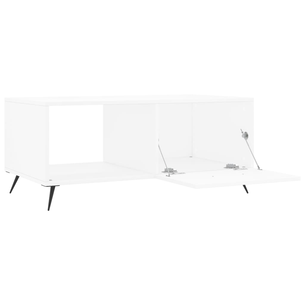 vidaXL Table basse Blanc 90x50x40 cm Bois d'ingénierie