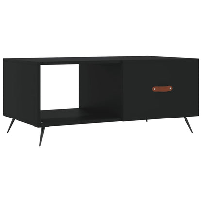 vidaXL Table basse noire 90x50x40 cm Bois d'ingénierie