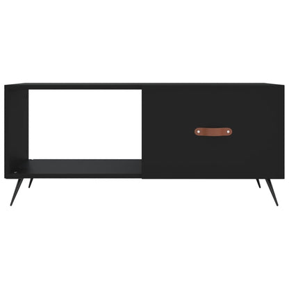 vidaXL Table basse noire 90x50x40 cm Bois d'ingénierie