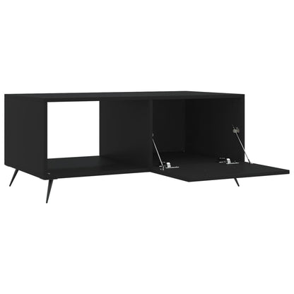 vidaXL Table basse noire 90x50x40 cm Bois d'ingénierie