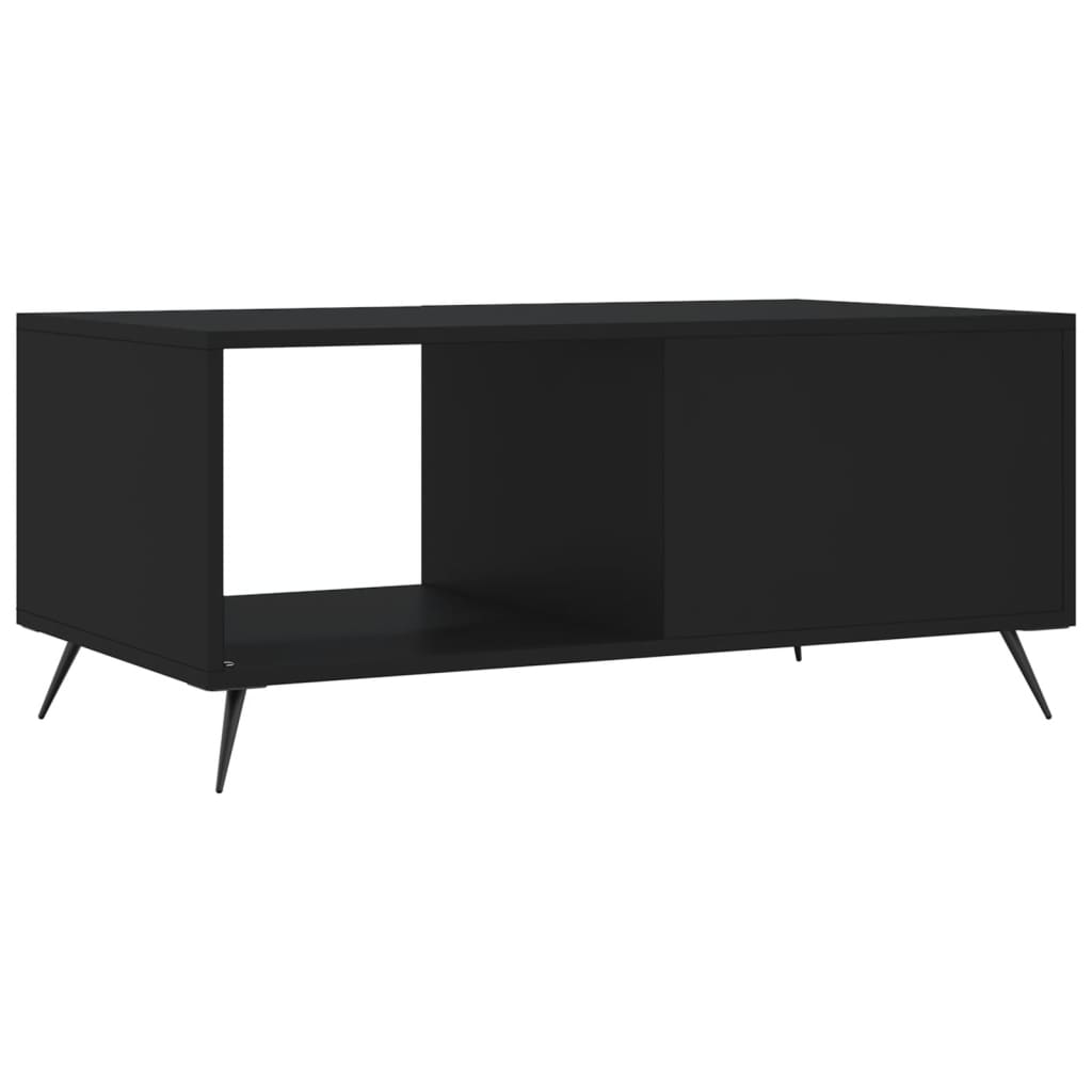 vidaXL Table basse noire 90x50x40 cm Bois d'ingénierie