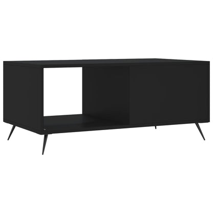 vidaXL Table basse noire 90x50x40 cm Bois d'ingénierie