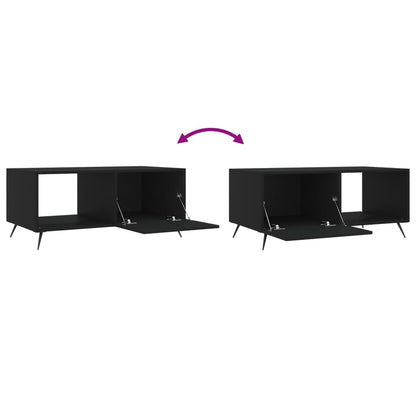 vidaXL Table basse noire 90x50x40 cm Bois d'ingénierie