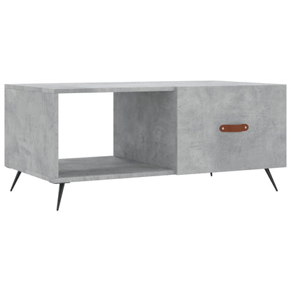 vidaXL Table basse gris béton 90x50x40 cm aggloméré