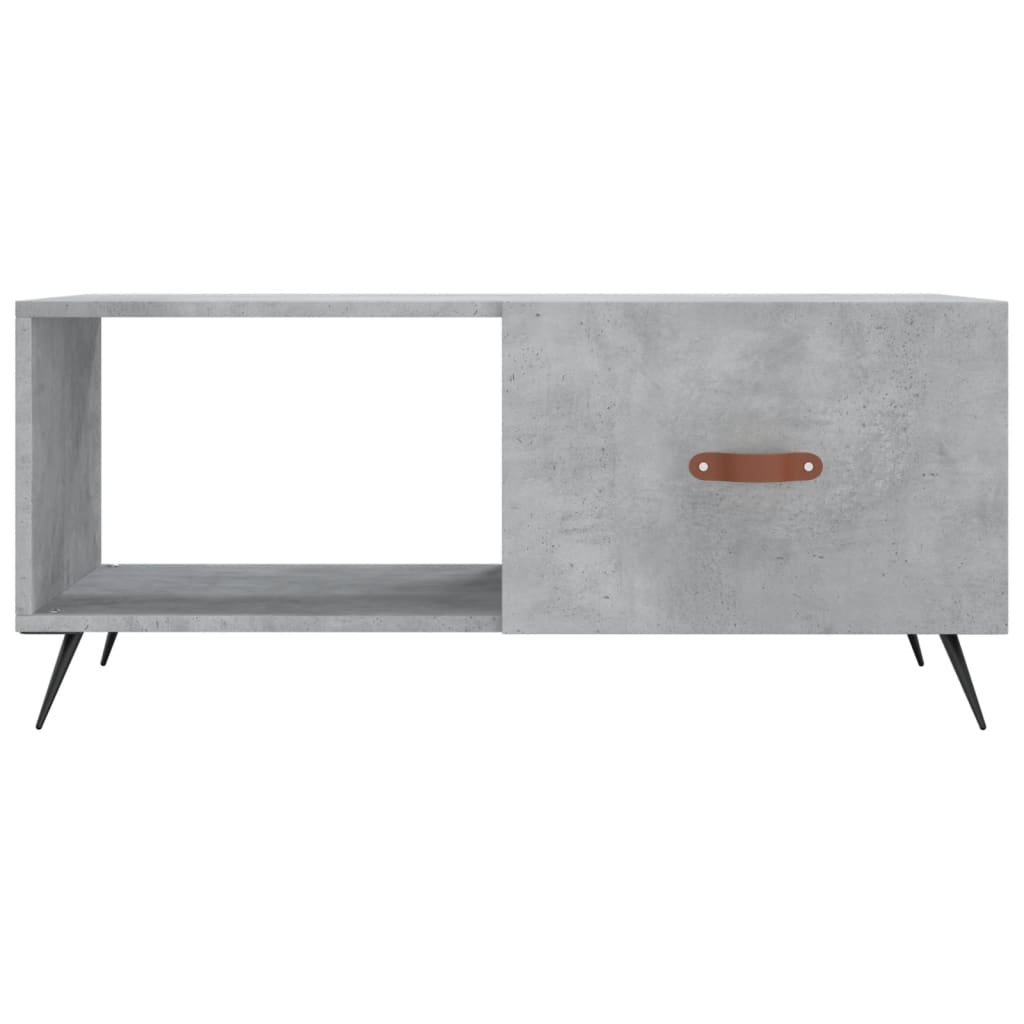 vidaXL Table basse gris béton 90x50x40 cm aggloméré