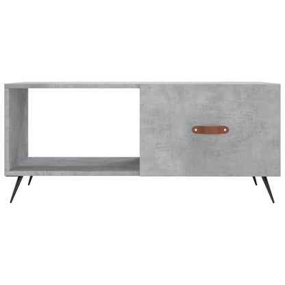 vidaXL Table basse gris béton 90x50x40 cm aggloméré