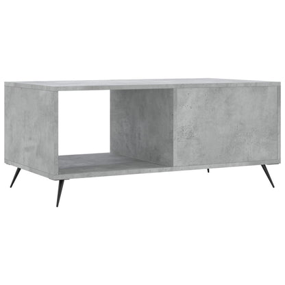 vidaXL Table basse gris béton 90x50x40 cm aggloméré