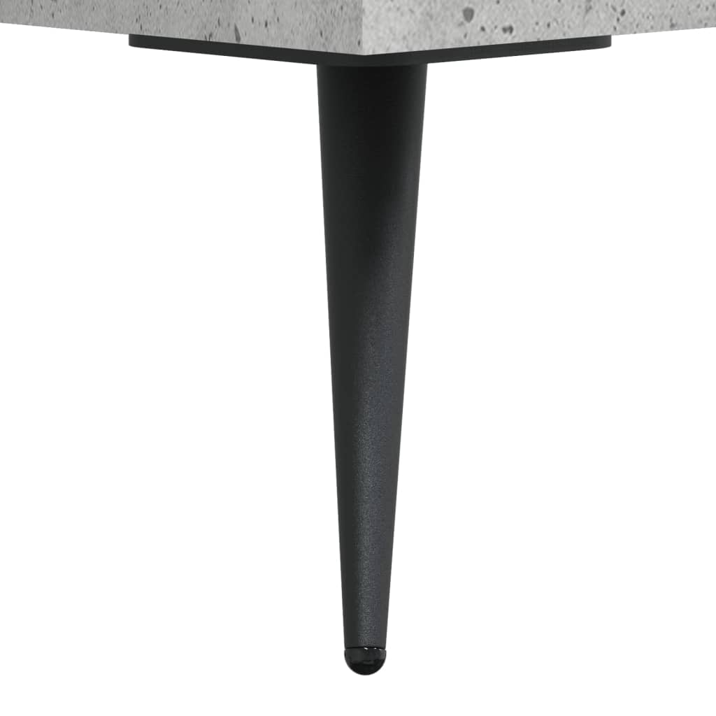 vidaXL Table basse gris béton 90x50x40 cm aggloméré