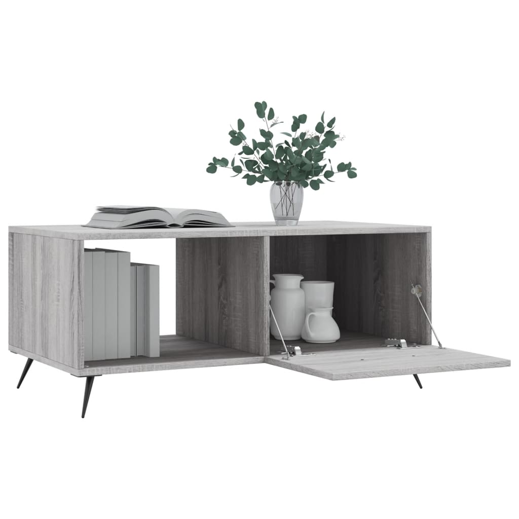 vidaXL Table basse gris Sonoma 90x50x40 cm aggloméré