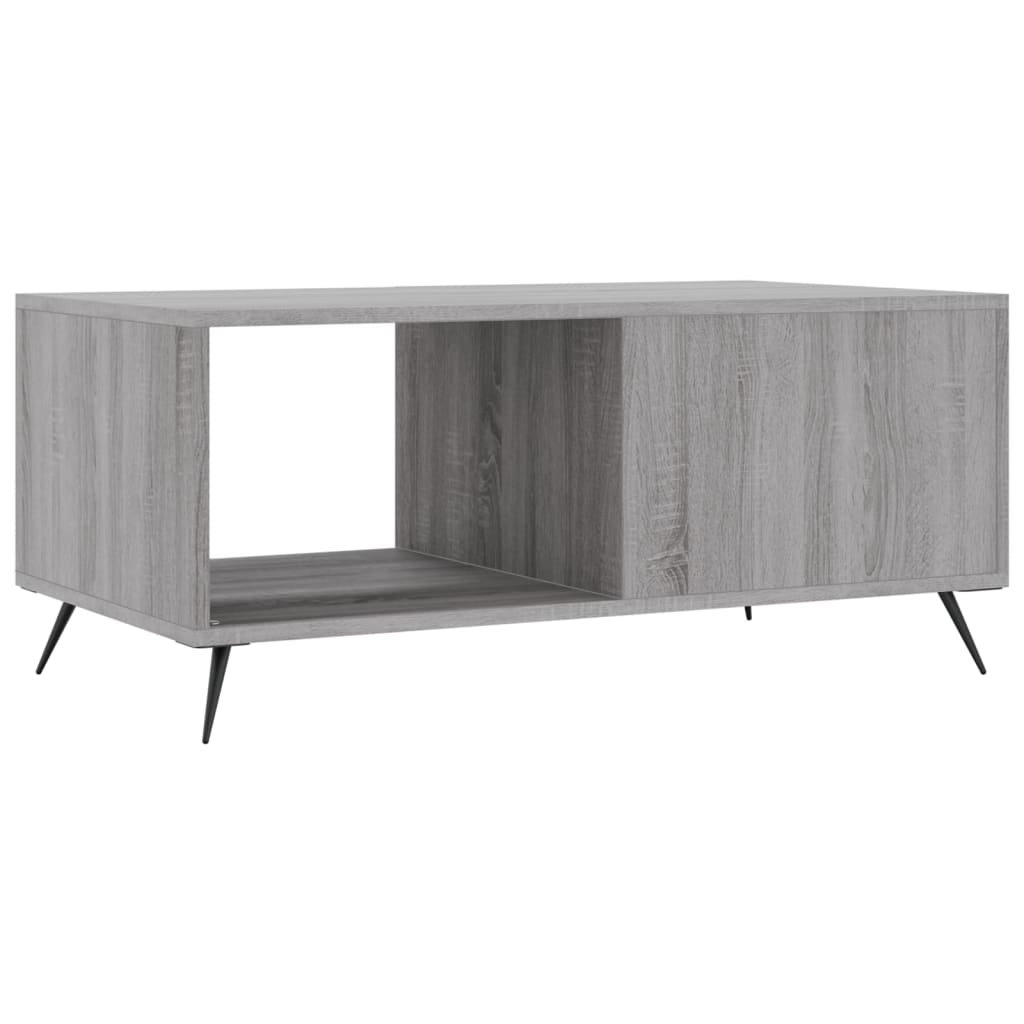 vidaXL Table basse gris Sonoma 90x50x40 cm aggloméré