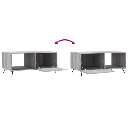 vidaXL Table basse gris Sonoma 90x50x40 cm aggloméré