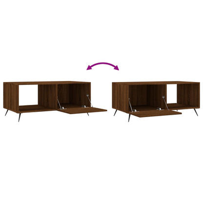 vidaXL Table basse marron aspect chêne 90x50x40 cm, bois d'ingénierie