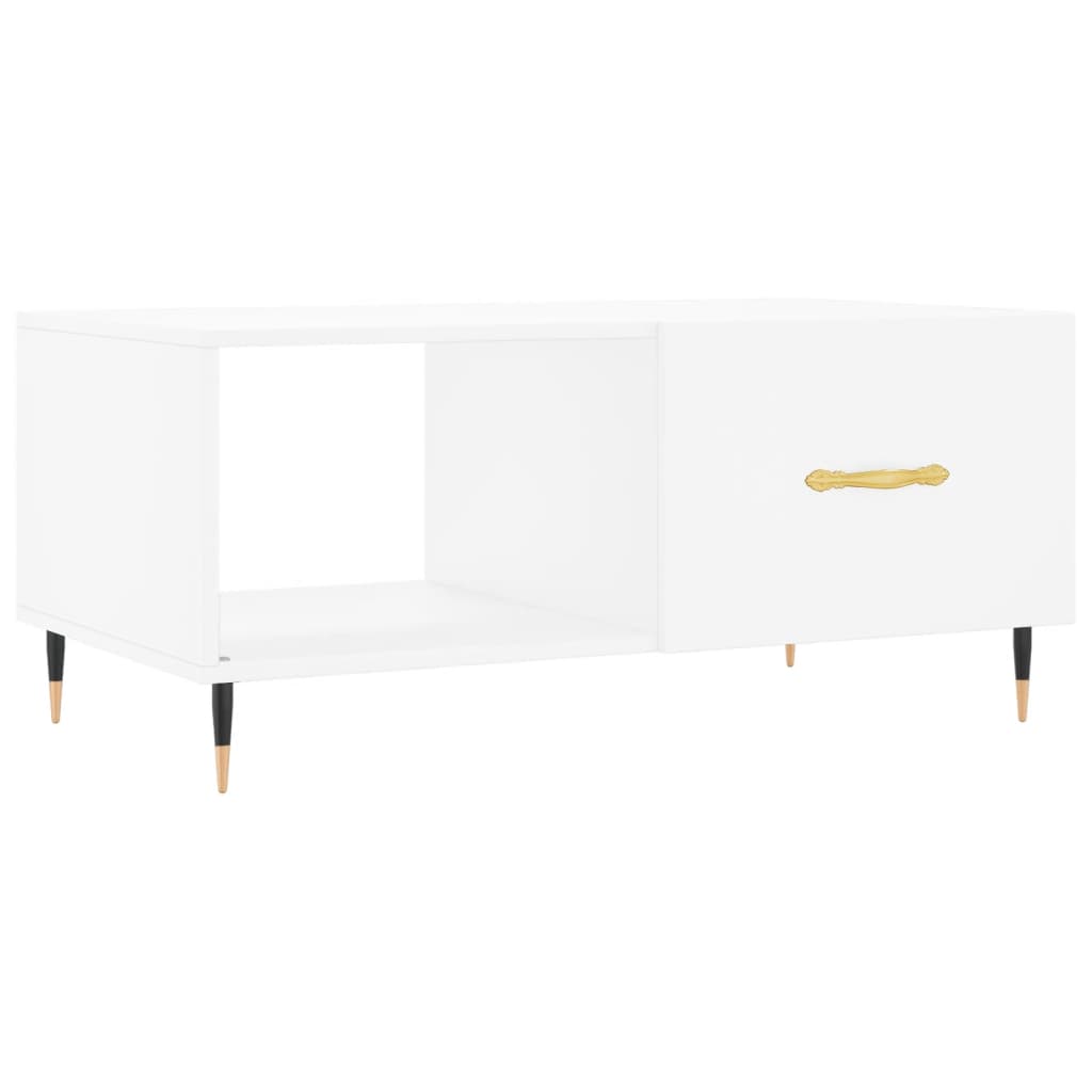 vidaXL Table basse Blanc 90x50x40 cm Bois d'ingénierie