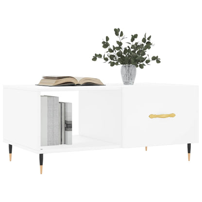 vidaXL Table basse Blanc 90x50x40 cm Bois d'ingénierie