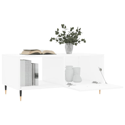 vidaXL Table basse Blanc 90x50x40 cm Bois d'ingénierie