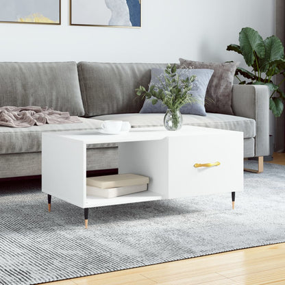 vidaXL Table basse Blanc 90x50x40 cm Bois d'ingénierie