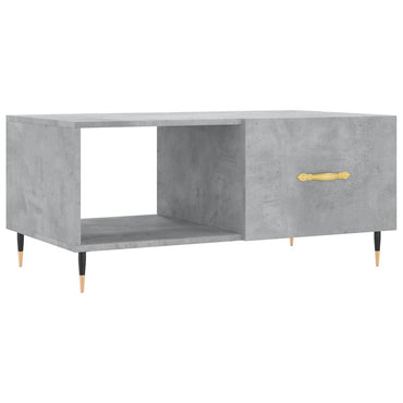 vidaXL Table basse gris béton 90x50x40 cm aggloméré