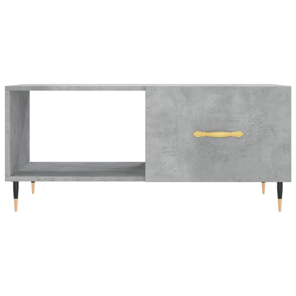 vidaXL Table basse gris béton 90x50x40 cm aggloméré