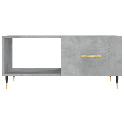 vidaXL Table basse gris béton 90x50x40 cm aggloméré