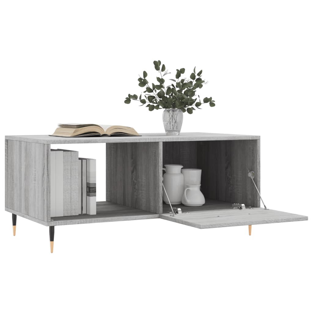 vidaXL Table basse gris Sonoma 90x50x40 cm aggloméré