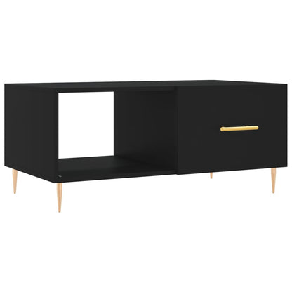 vidaXL Table basse noire 90x50x40 cm Bois d'ingénierie