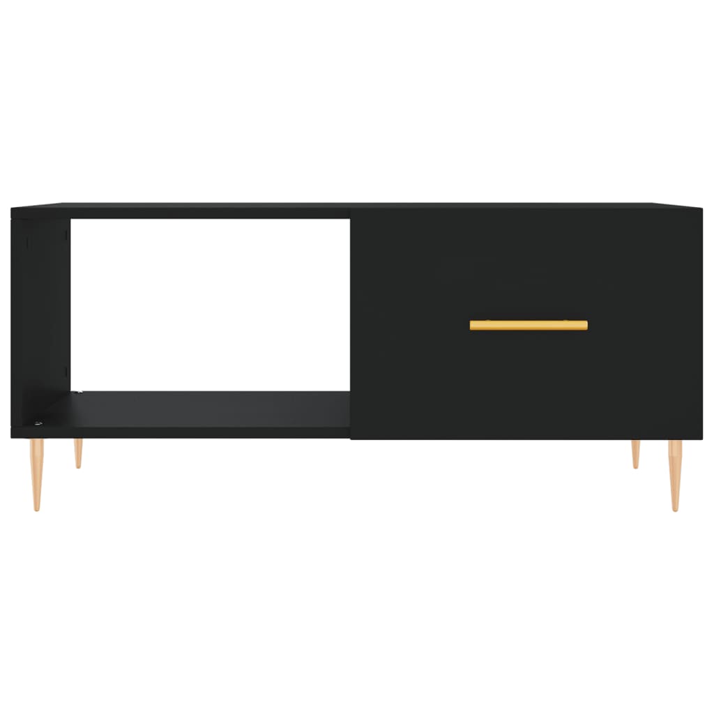 vidaXL Table basse noire 90x50x40 cm Bois d'ingénierie