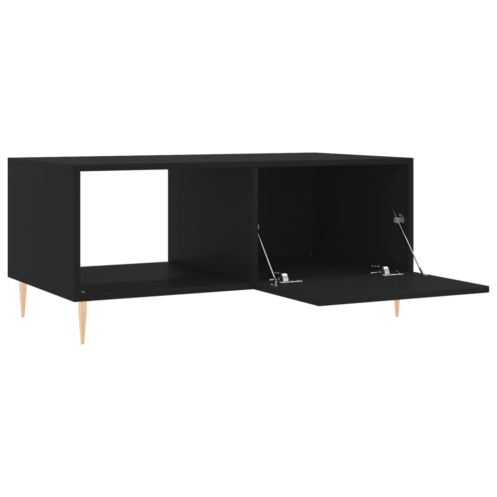 vidaXL Table basse noire 90x50x40 cm Bois d'ingénierie