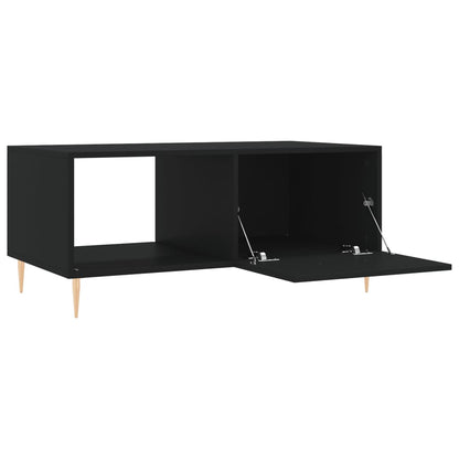 vidaXL Table basse noire 90x50x40 cm Bois d'ingénierie