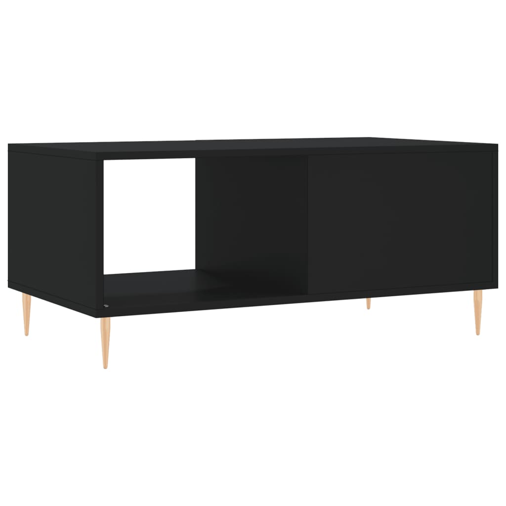 vidaXL Table basse noire 90x50x40 cm Bois d'ingénierie