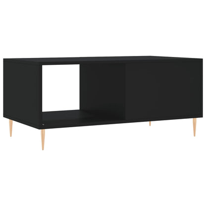 vidaXL Table basse noire 90x50x40 cm Bois d'ingénierie