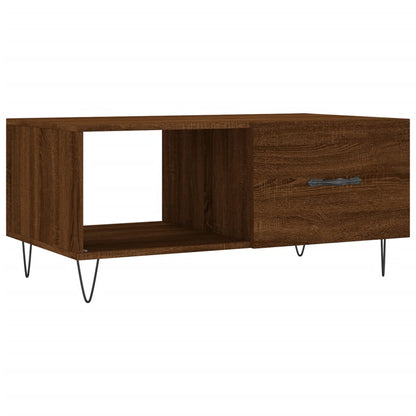 vidaXL Table basse marron aspect chêne 90x50x40 cm, bois d'ingénierie