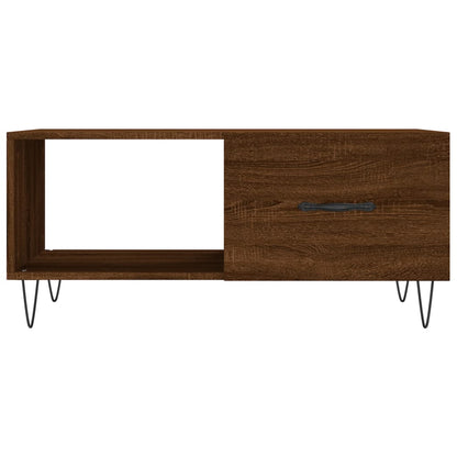 vidaXL Table basse marron aspect chêne 90x50x40 cm, bois d'ingénierie